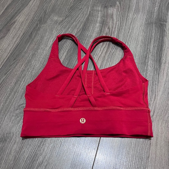 Lululemon energy longline sport bra size 4 red - Picture 1 of 3